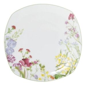 New! Mikasa Wildflower Garden Square Dinner Plates (2)